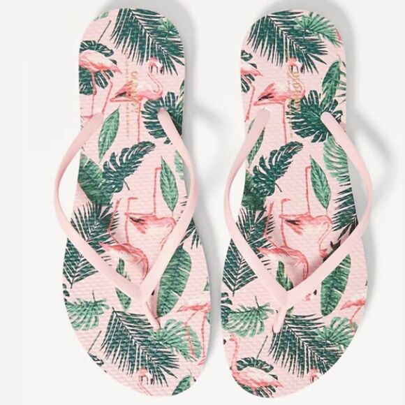 Flamingo 🦩 Print Flip Flops - Picture 3 of 3